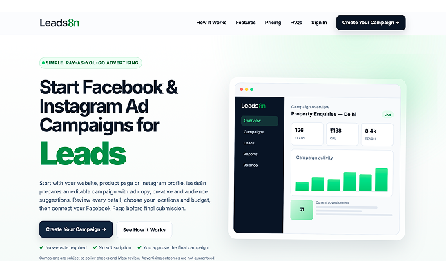 leads8n product preview